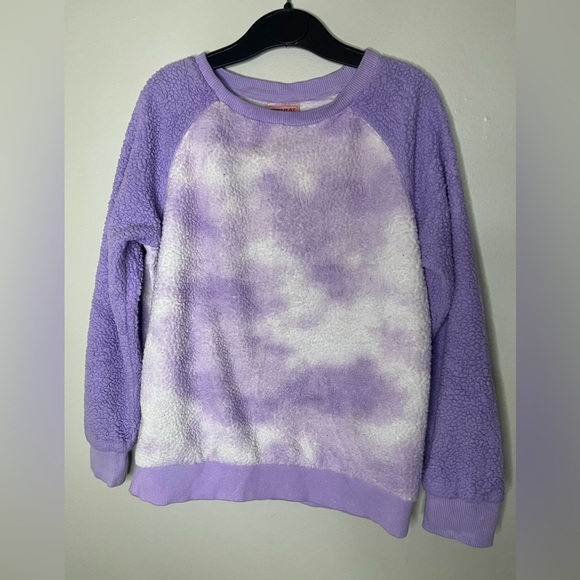 Purple Tie Dye Fleece Pullover - Picture 1 of 1